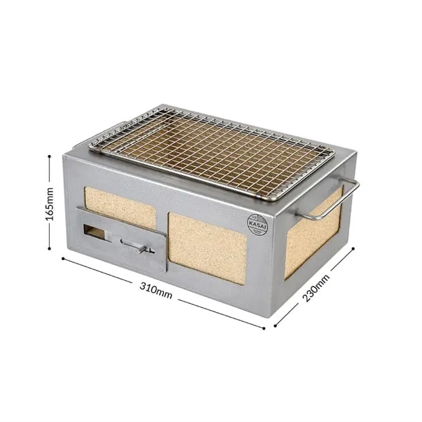 Kasai Nano Pro Konro Hibachi Grill with Stainless Steel Frame For 2 - 3 People - HW412