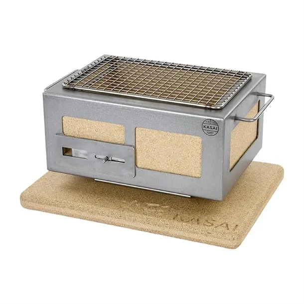 Kasai Nano Pro Konro Hibachi Grill with Stainless Steel Frame For 2 - 3 People - HW412