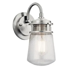 Kichler 49444BA  Lyndon™ 11.25" 1 Light Wall Light with Clear Seeded Glass Brushed Aluminum