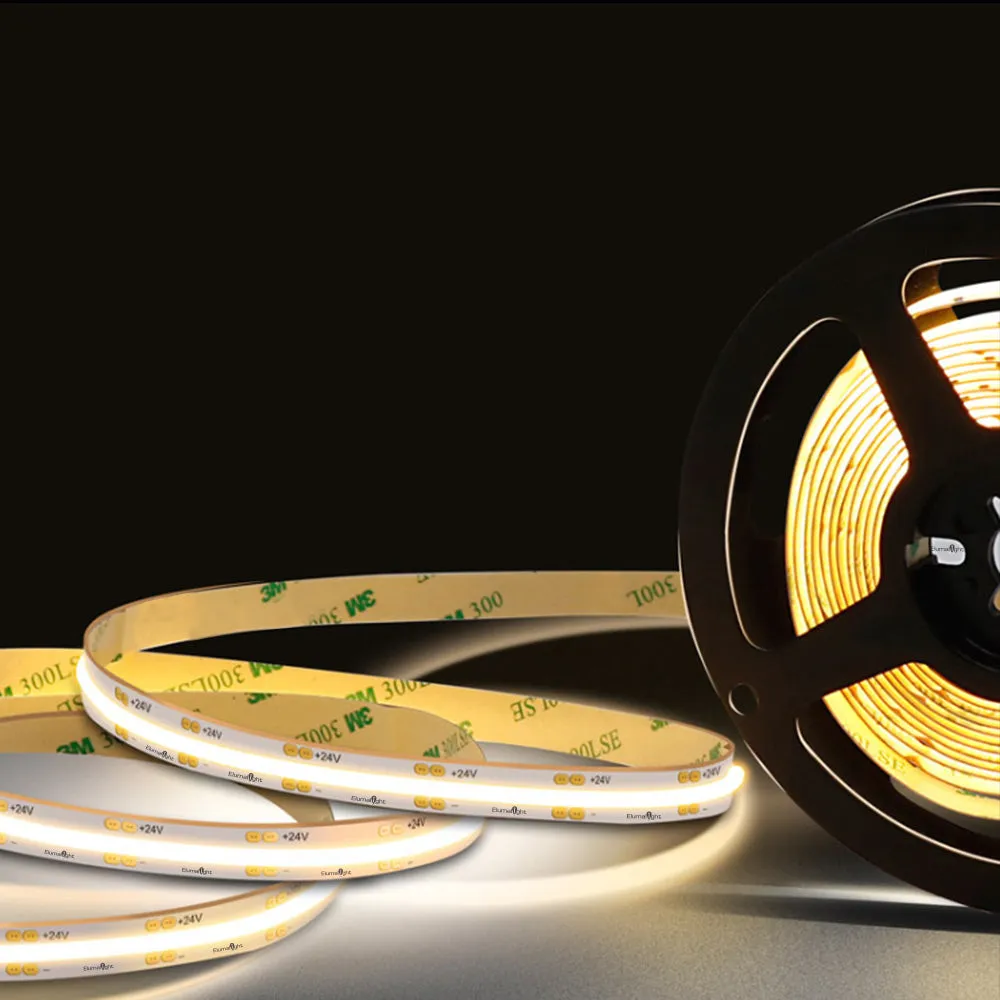 LED COB Flexible Tape Lights 24V DC 16 ft or 100 ft Reel
