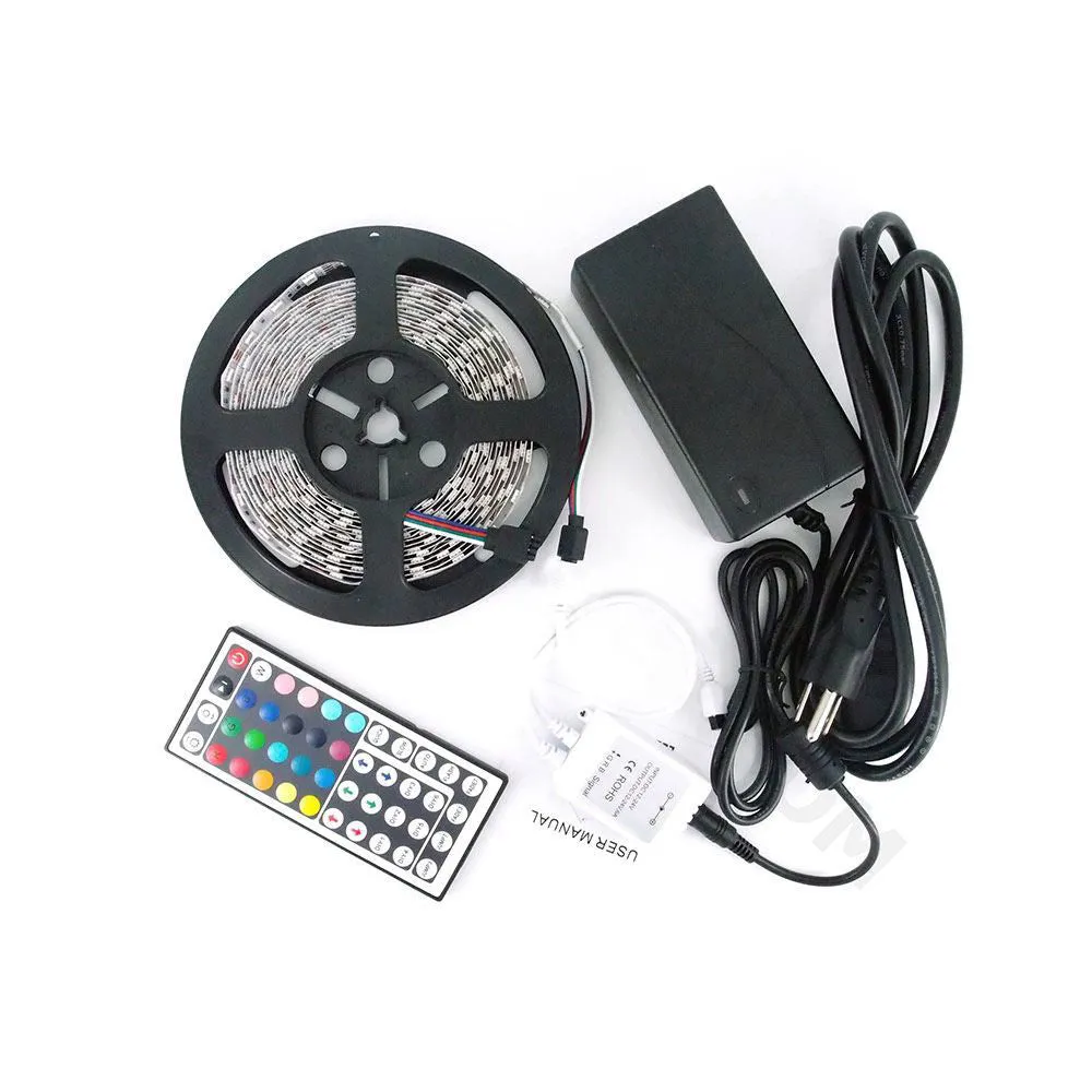 LED RGB Tape Light Kits 12V DC 16 ft Reel