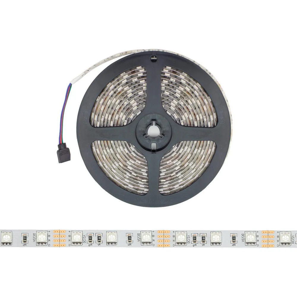 LED RGB Tape Lights 12V DC 16 ft Reel