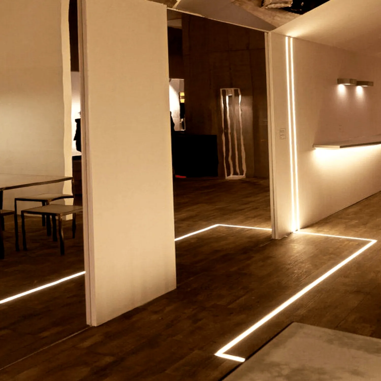 LED Strip Light Aluminium Recessed Profile Milky Cover Cabinet LED Channel