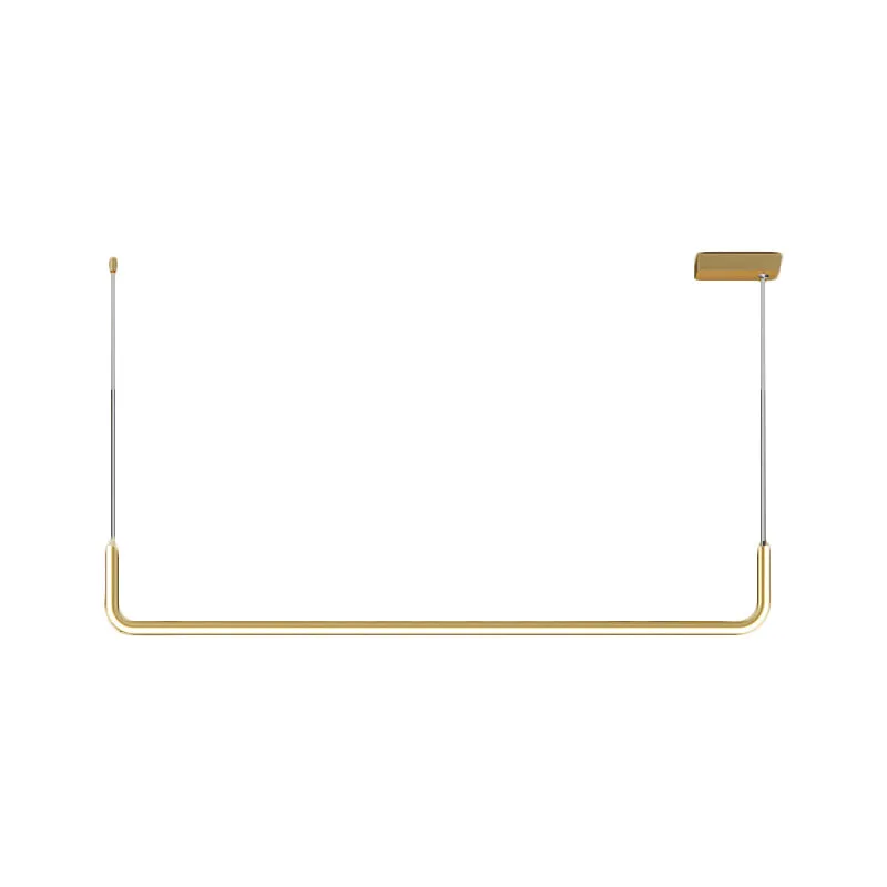 Lyla - Black/Gold Linear Pendant: Simple LED Multi Ceiling Light