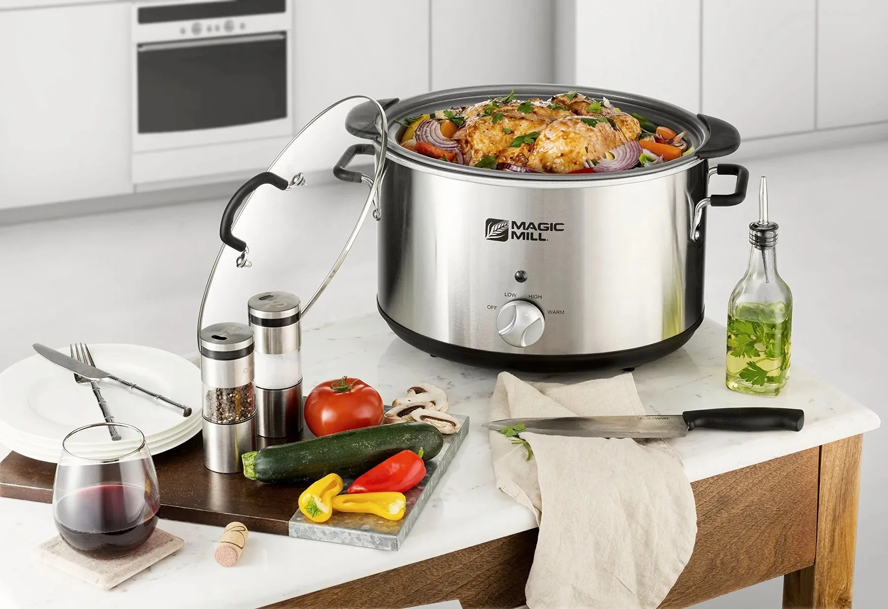 Magic Mill Grey Slow Cooker 10Qt 1pc