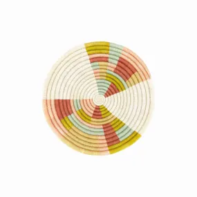 Medium 25cm Townsquare Patchwork Round Basket for Fruits and More