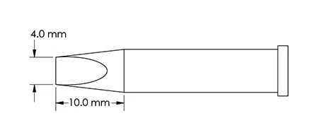 Metcal GT6-CH0040S 40° Chisel Solder Tip, 4.0 x 10mm