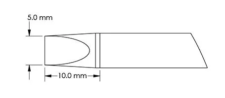 Metcal GTC-CH0050S 40° Chisel Solder Cartridge, 5.0 x 10mm