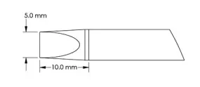 Metcal GTC-CH0050S 40° Chisel Solder Cartridge, 5.0 x 10mm