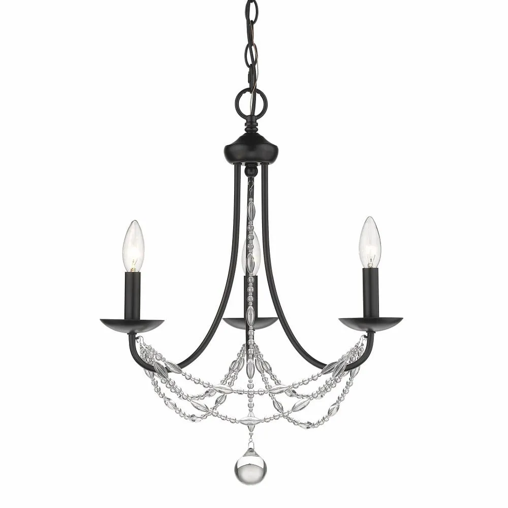 Mirabella 3 Light Mini Chandelier in Golden Aura