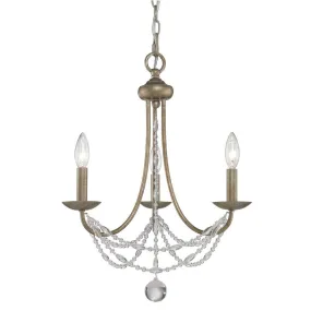 Mirabella 3 Light Mini Chandelier in Golden Aura