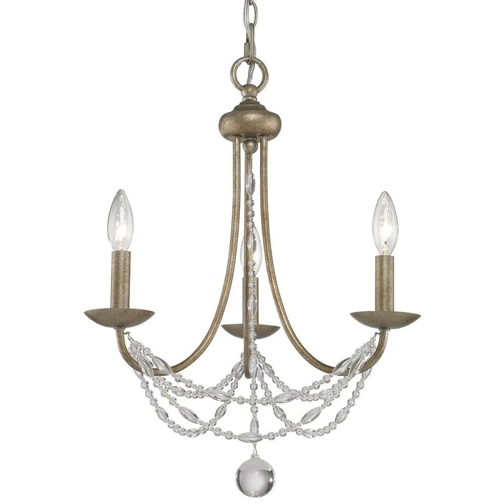 Mirabella 3 Light Mini Chandelier in Golden Aura