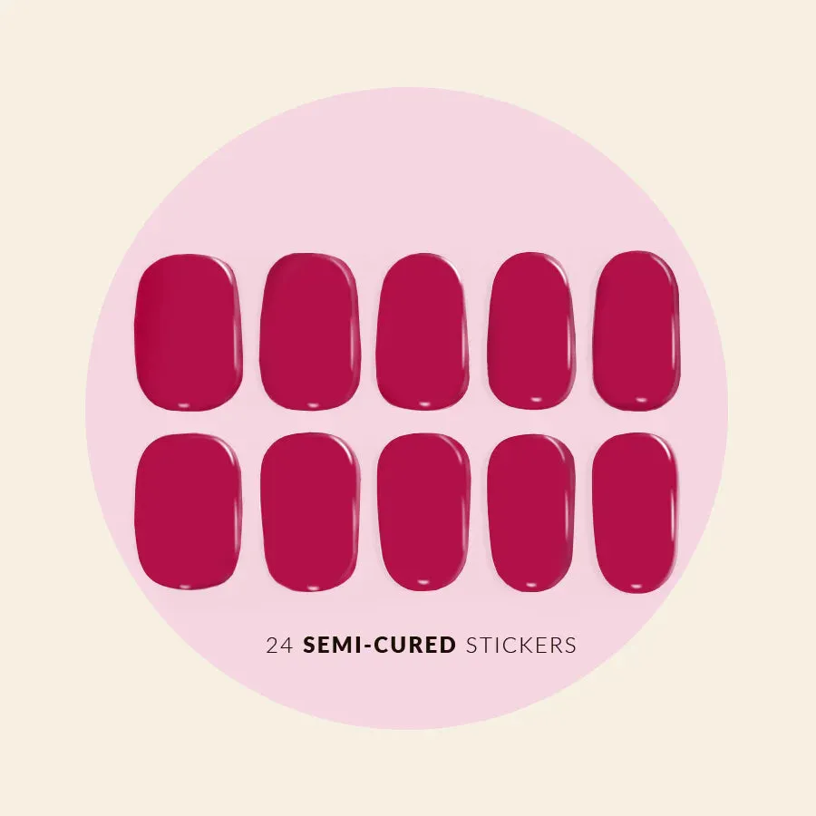 Mitty Semi-Cured Gel Nail Stickers - Berry Bliss