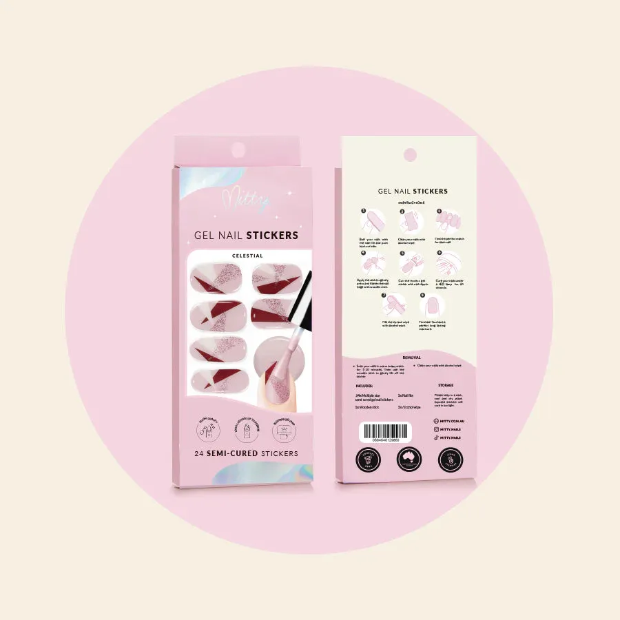 Mitty Semi-Cured Gel Nail Stickers - Celestial