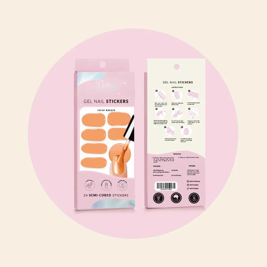 Mitty Semi-Cured Gel Nail Stickers - Crisp Breeze