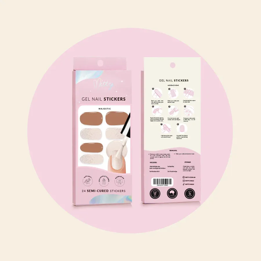 Mitty Semi-Cured Gel Nail Stickers - Majestic