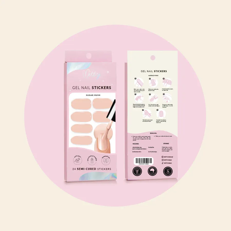Mitty Semi-Cured Gel Nail Stickers - Sugar Rush