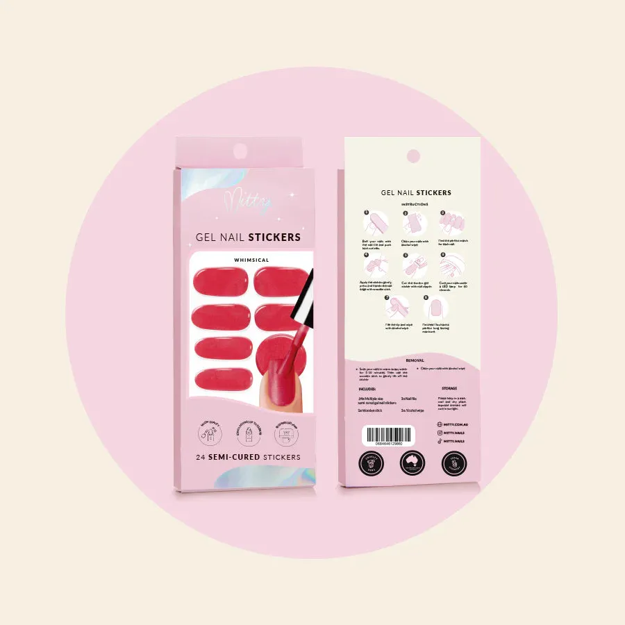 Mitty Semi-Cured Gel Nail Stickers - Whimsical