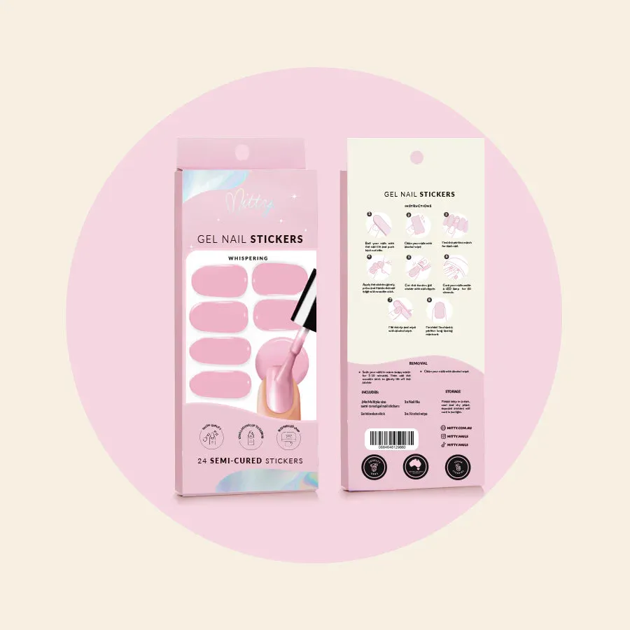 Mitty Semi-Cured Gel Nail Stickers - Whispering