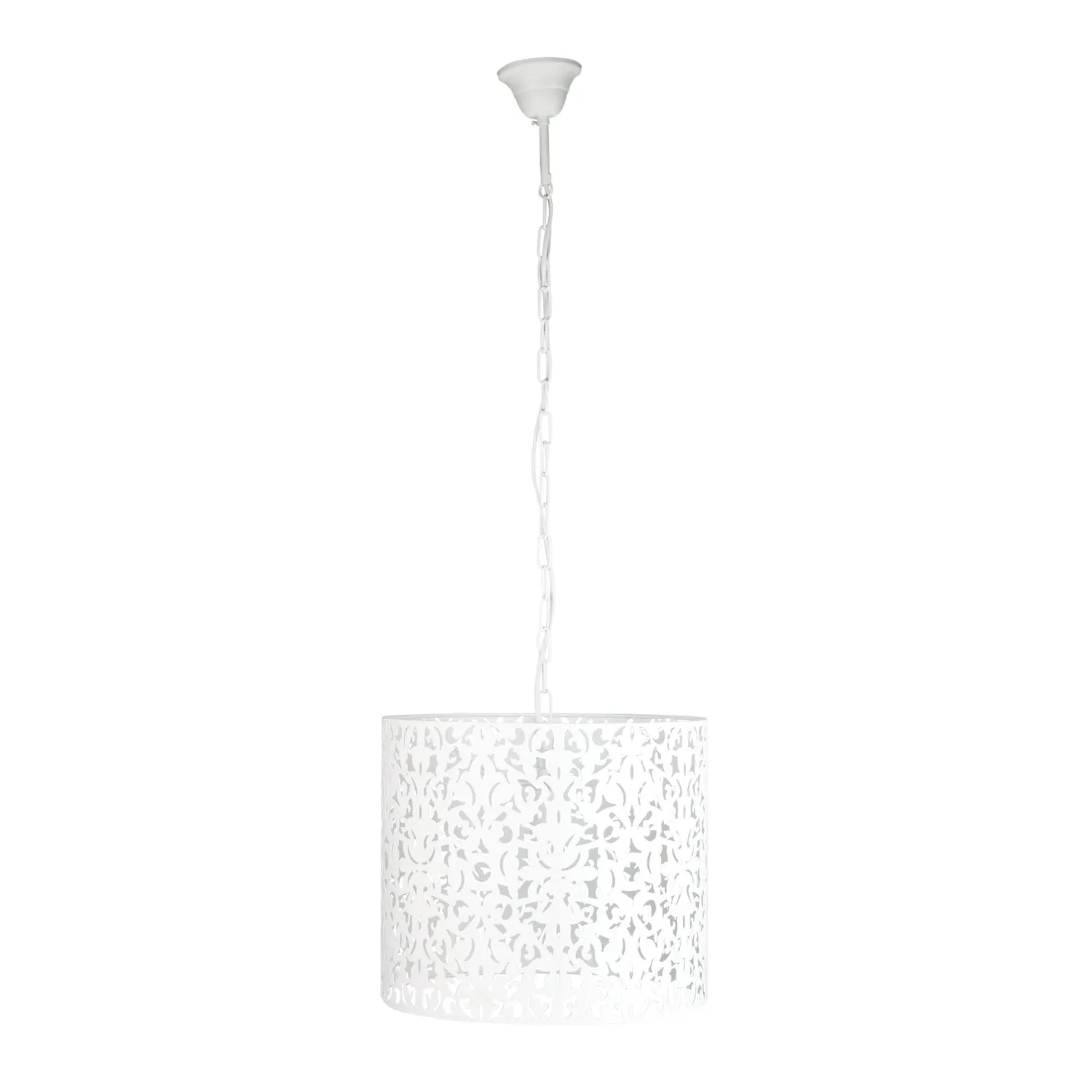 Modern Laser Cut Metal Pendant in Black or White