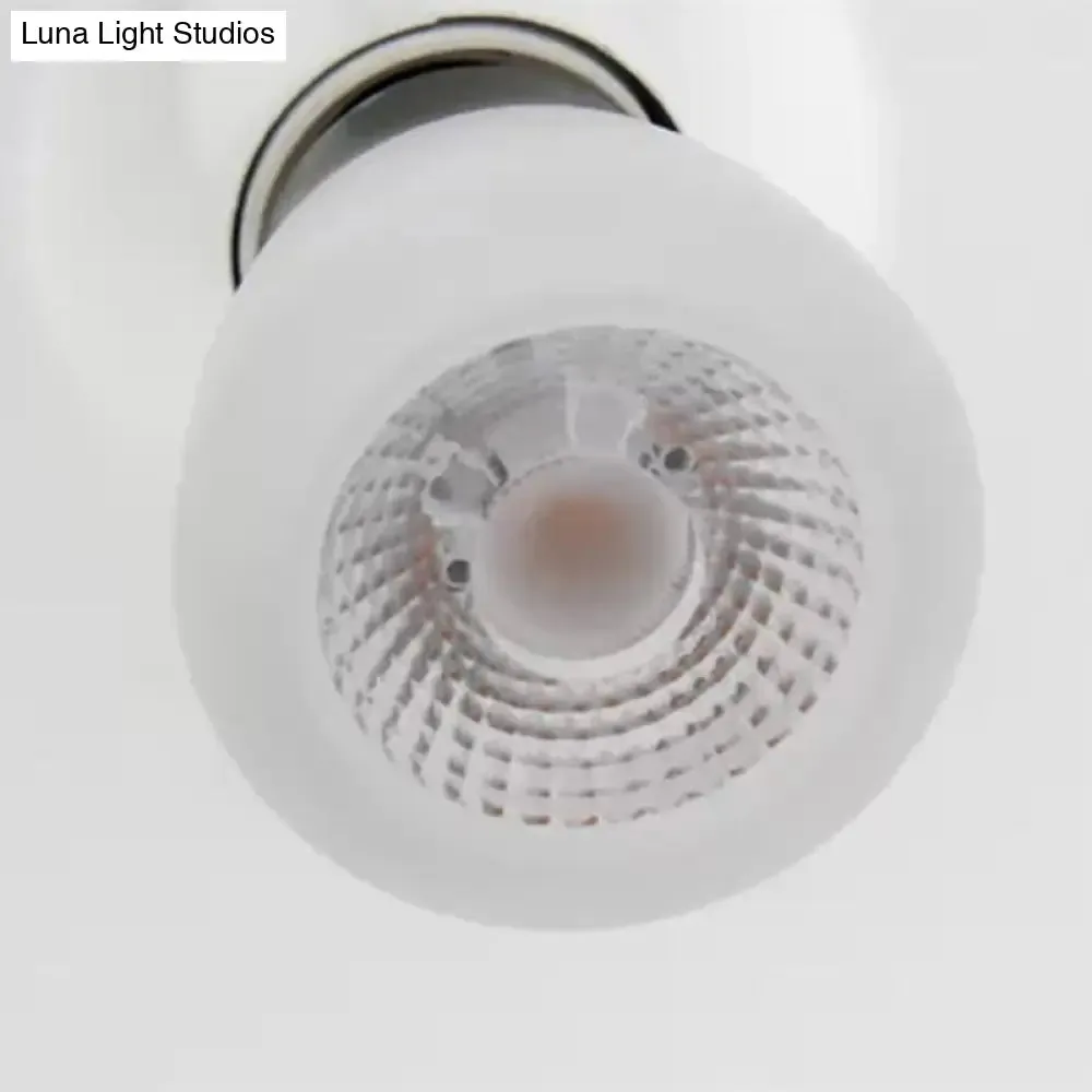 Modern Minimalist White Glass Pendant Lamp - 1 Light Hanging Lamp for Living Room