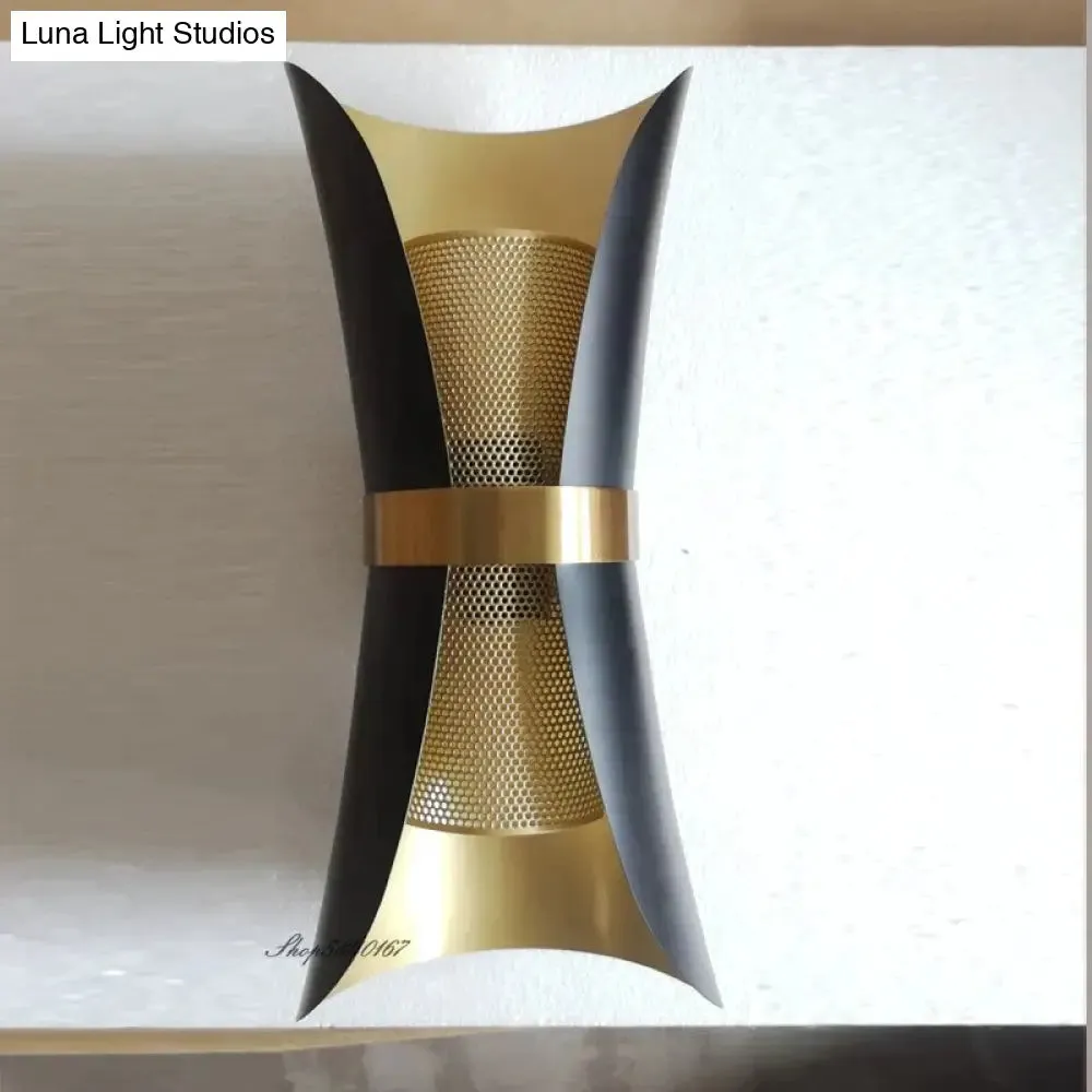 Modern Simple Wall Lamp Lights Scone for Bedroom Bathroom Black Gold