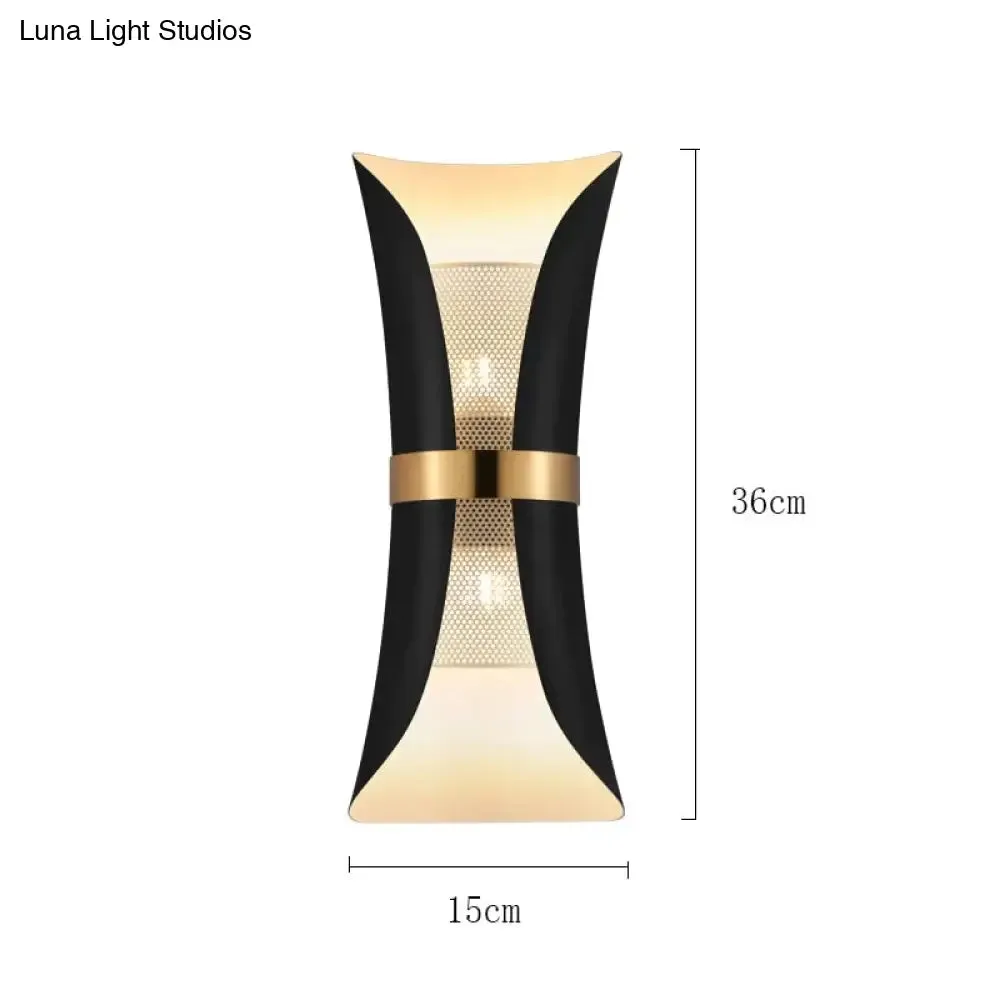 Modern Simple Wall Lamp Lights Scone for Bedroom Bathroom Black Gold