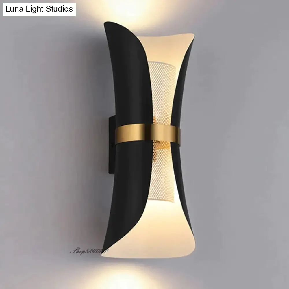 Modern Simple Wall Lamp Lights Scone for Bedroom Bathroom Black Gold