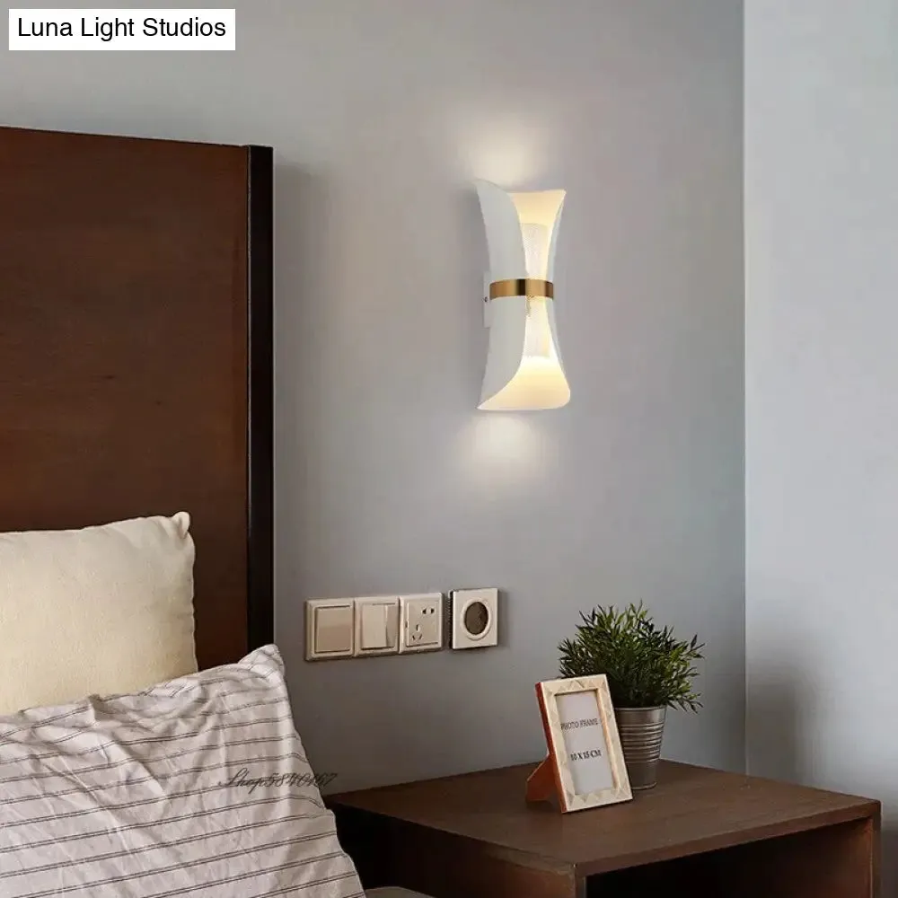 Modern Simple Wall Lamp Lights Scone for Bedroom Bathroom Black Gold