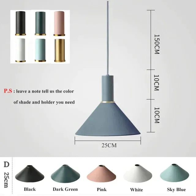 Modren Simple Pendant Lights DIY Nordic E27 Hanging Pendant Lamps Restaurant Bar Living Room Bedside Lighting Fixtures Luminaire