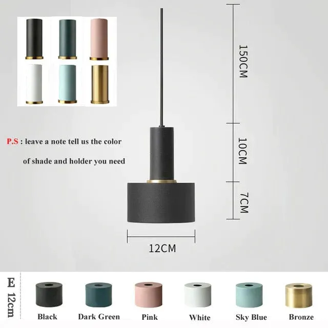 Modren Simple Pendant Lights DIY Nordic E27 Hanging Pendant Lamps Restaurant Bar Living Room Bedside Lighting Fixtures Luminaire