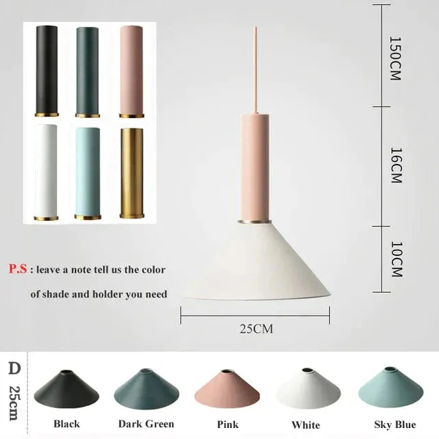 Modren Simple Pendant Lights DIY Nordic E27 Hanging Pendant Lamps Restaurant Bar Living Room Bedside Lighting Fixtures Luminaire