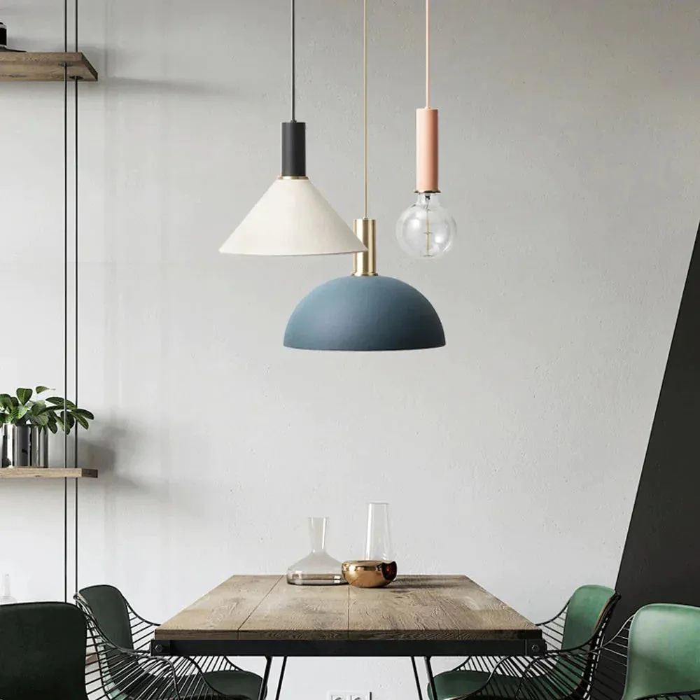 Modren Simple Pendant Lights DIY Nordic E27 Hanging Pendant Lamps Restaurant Bar Living Room Bedside Lighting Fixtures Luminaire