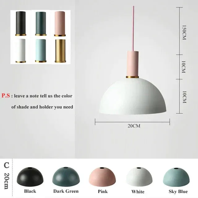 Modren Simple Pendant Lights DIY Nordic E27 Hanging Pendant Lamps Restaurant Bar Living Room Bedside Lighting Fixtures Luminaire