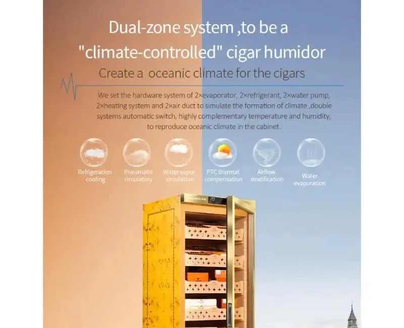 MON2800A Raching Precision Climate Controlled Electric Cigar Humidor Cabinet | 1,300 Cigars