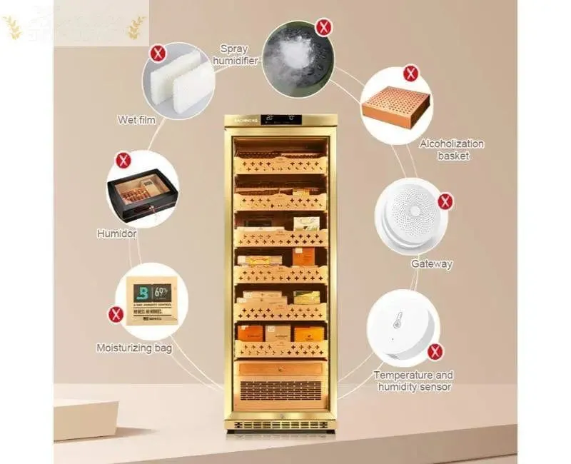 MON2800A Raching Precision Climate Controlled Electric Cigar Humidor Cabinet | 1,300 Cigars
