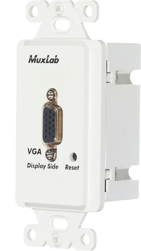 MuxLab 500043-WP-US VGA Wall Plate Balun II DB15F Over Cat5 PC-Side