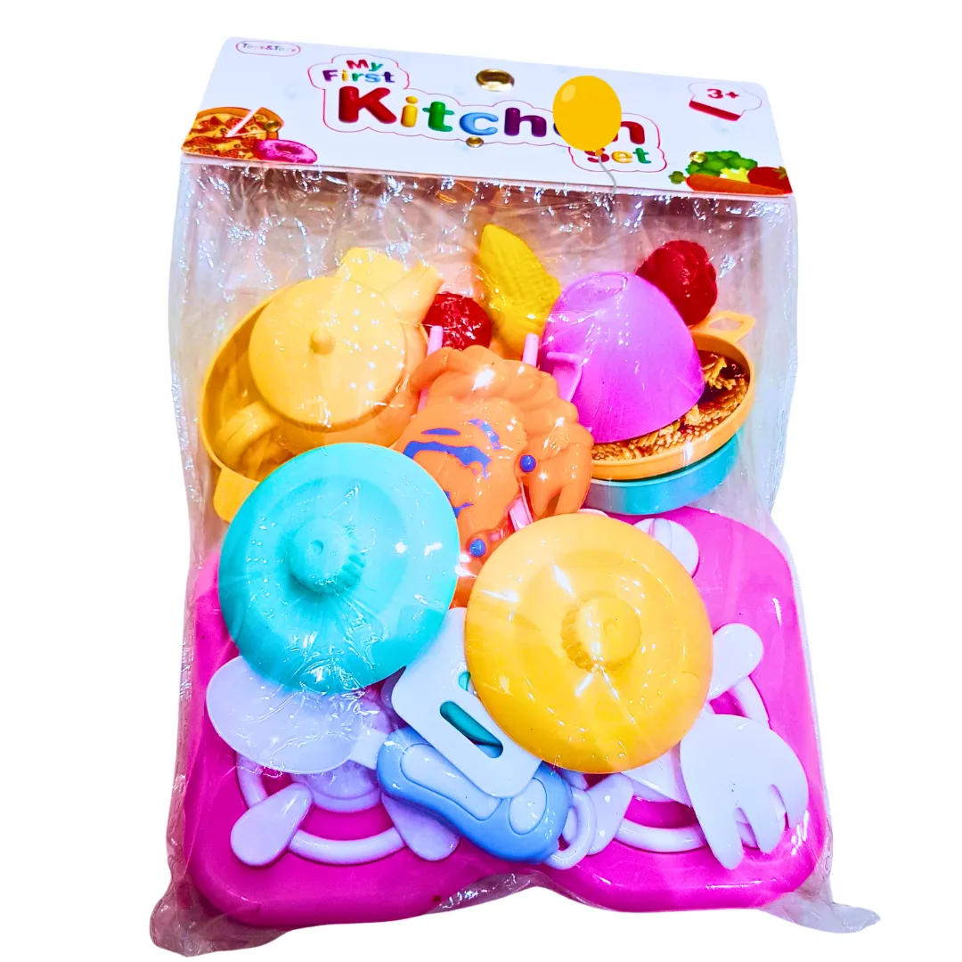 My First Kitchen Set for Kids | Pretend Cooking Playset with Utensils & Food Toys | 3  Years