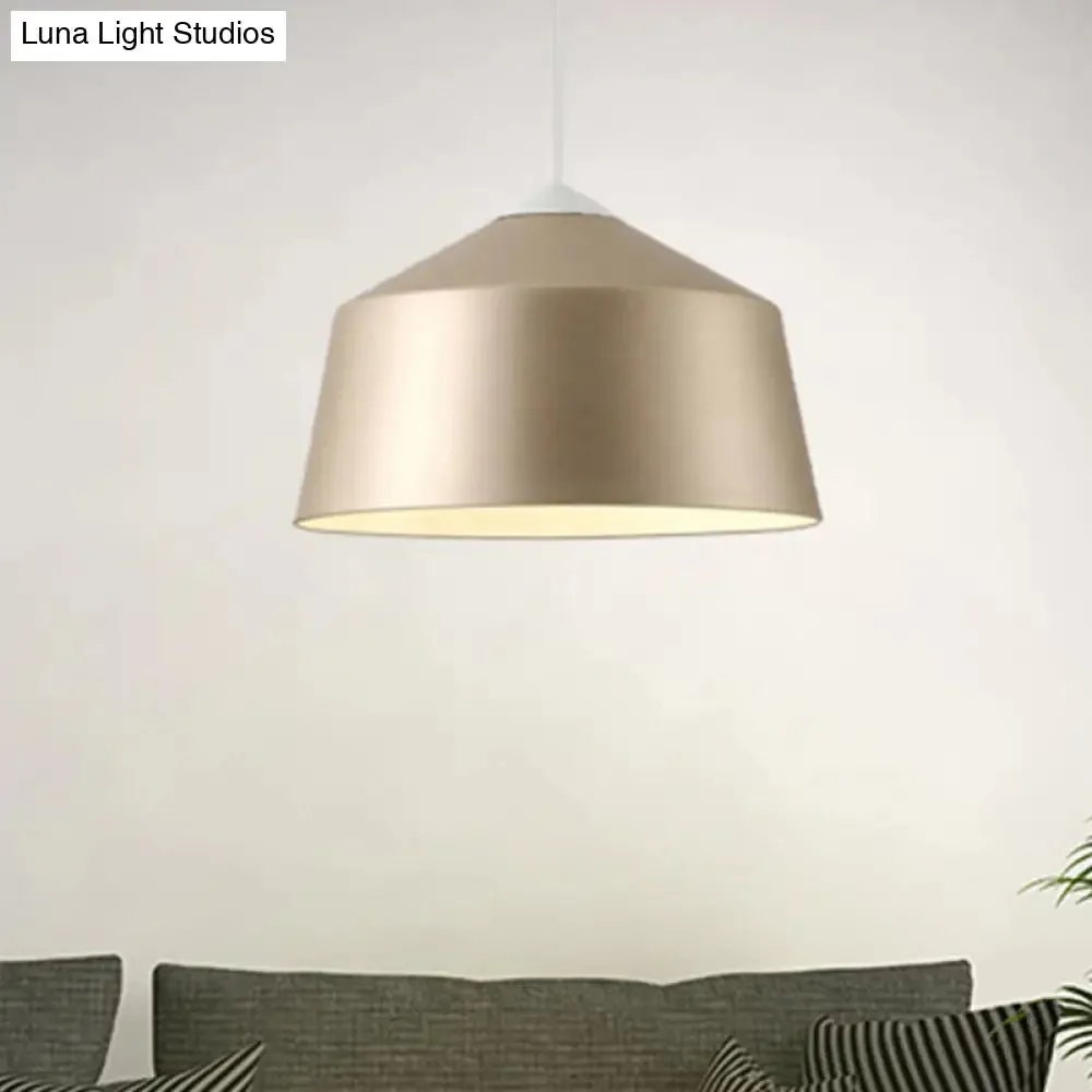 Nordic Metal Dome Pendant Light - 1-Light, Black/Grey/Pink Hanging Ceiling Lamp