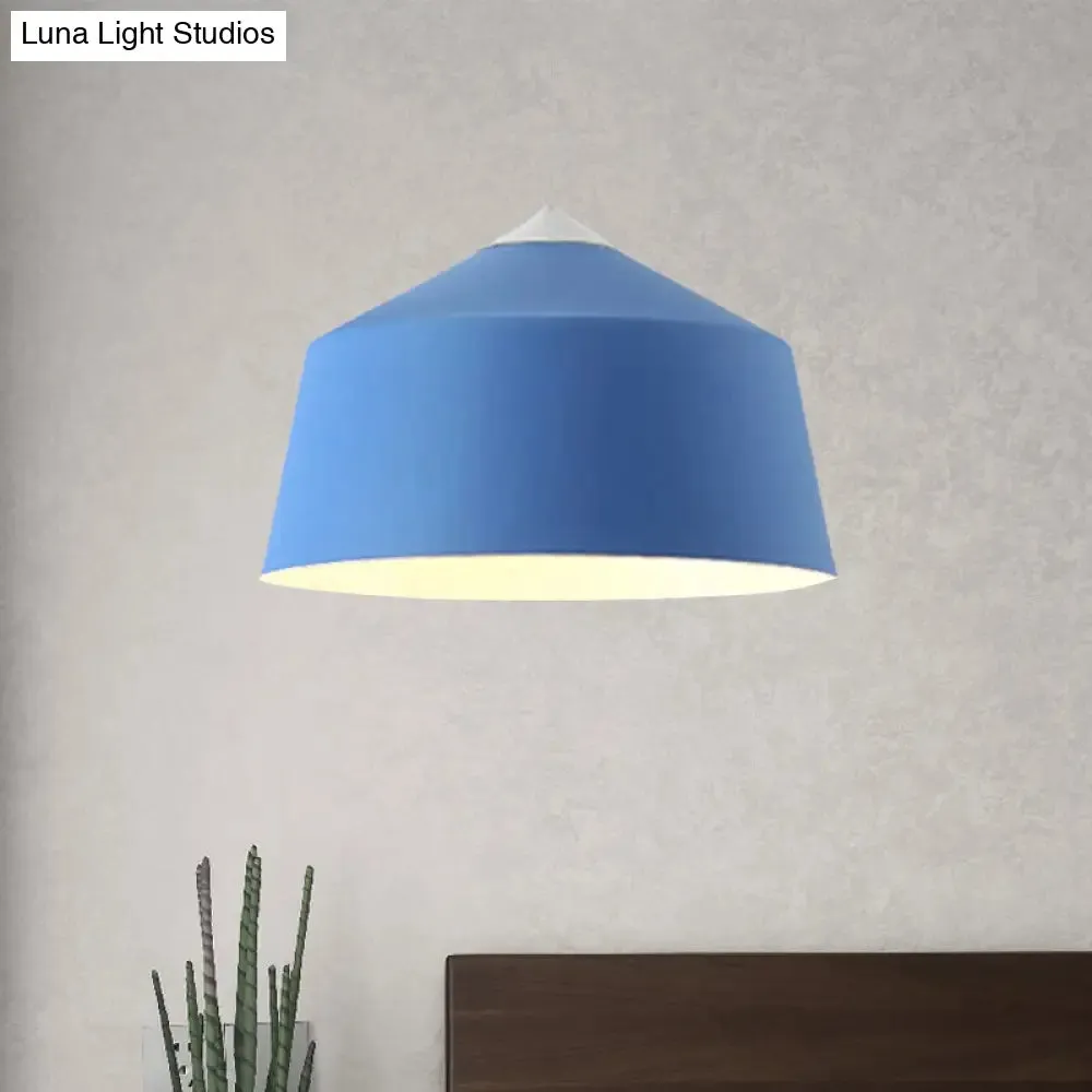 Nordic Metal Dome Pendant Light - 1-Light, Black/Grey/Pink Hanging Ceiling Lamp