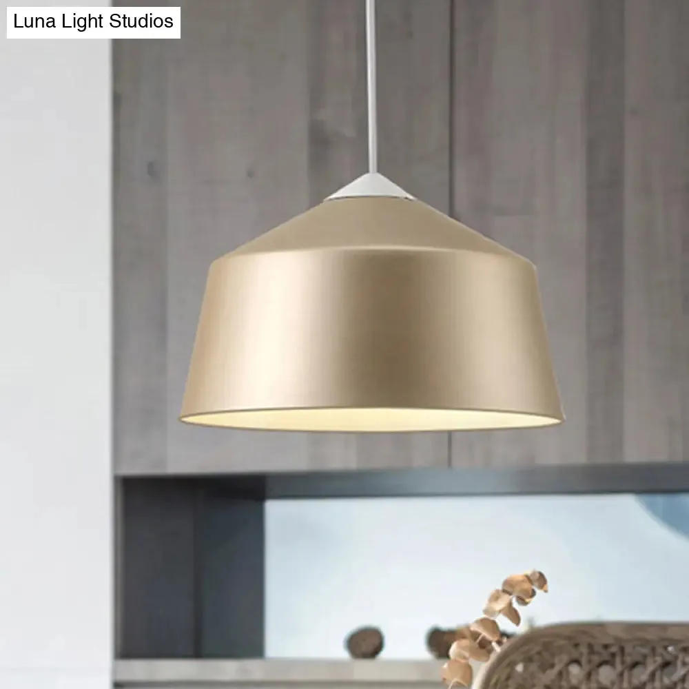 Nordic Metal Dome Pendant Light - 1-Light, Black/Grey/Pink Hanging Ceiling Lamp