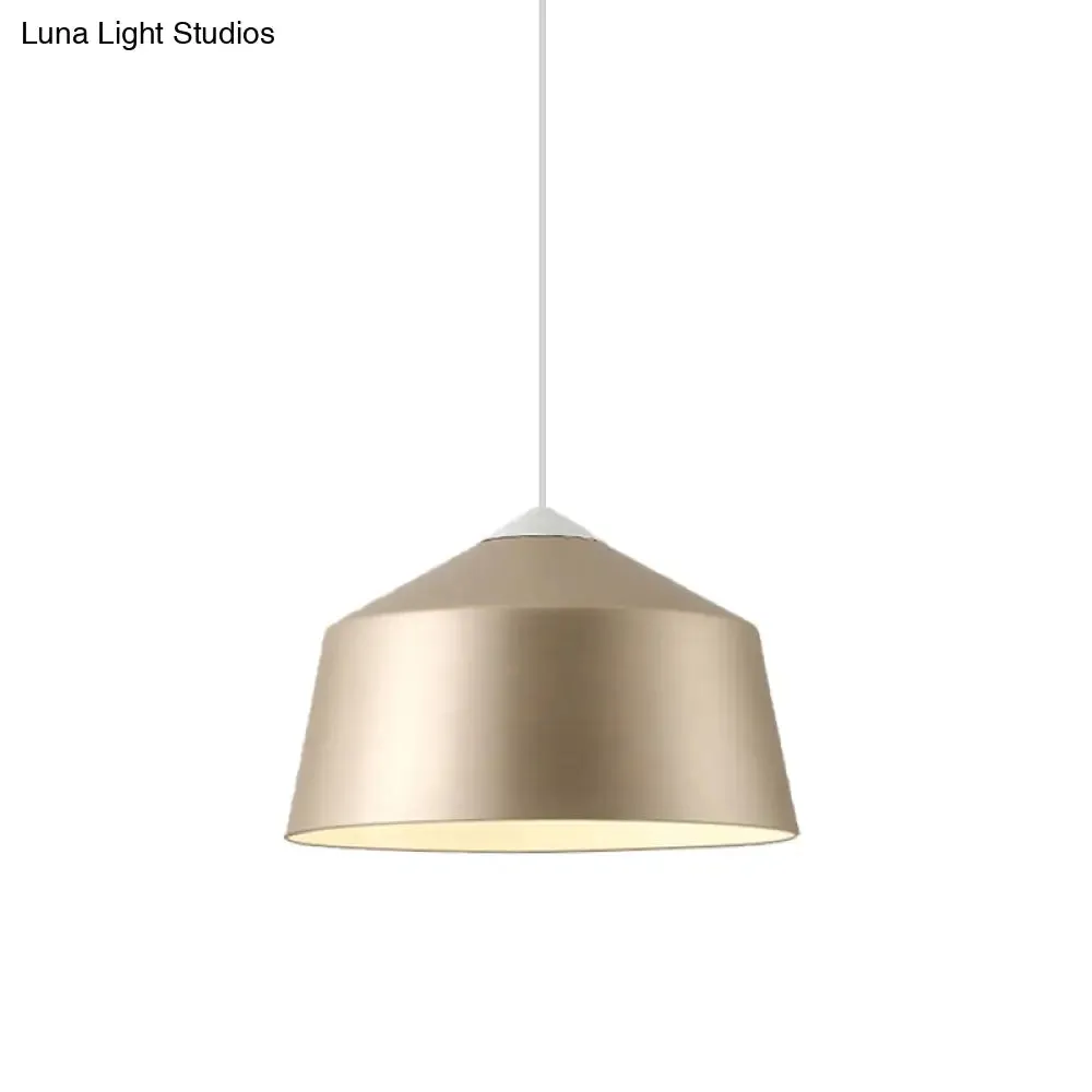 Nordic Metal Dome Pendant Light - 1-Light, Black/Grey/Pink Hanging Ceiling Lamp