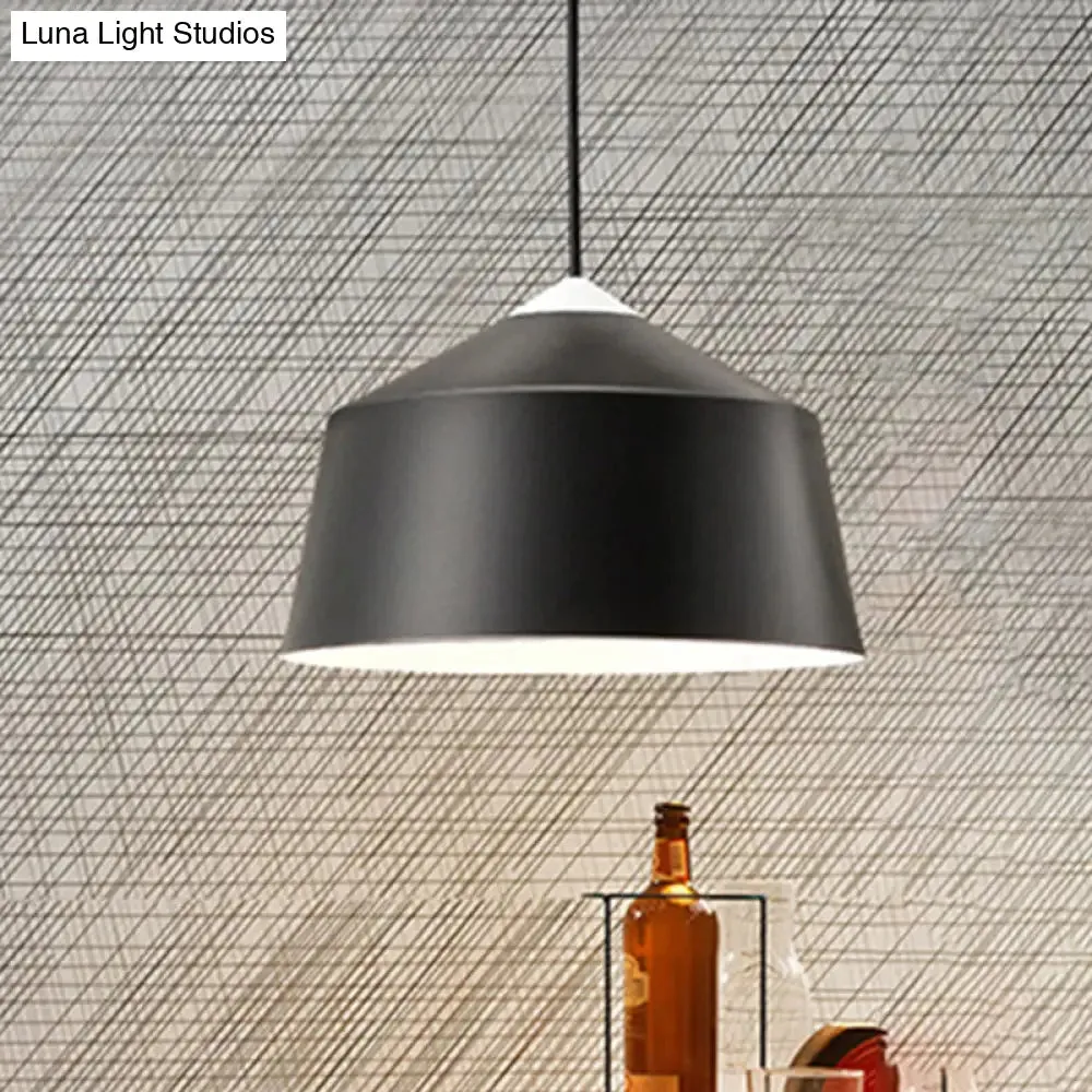 Nordic Metal Dome Pendant Light - 1-Light, Black/Grey/Pink Hanging Ceiling Lamp