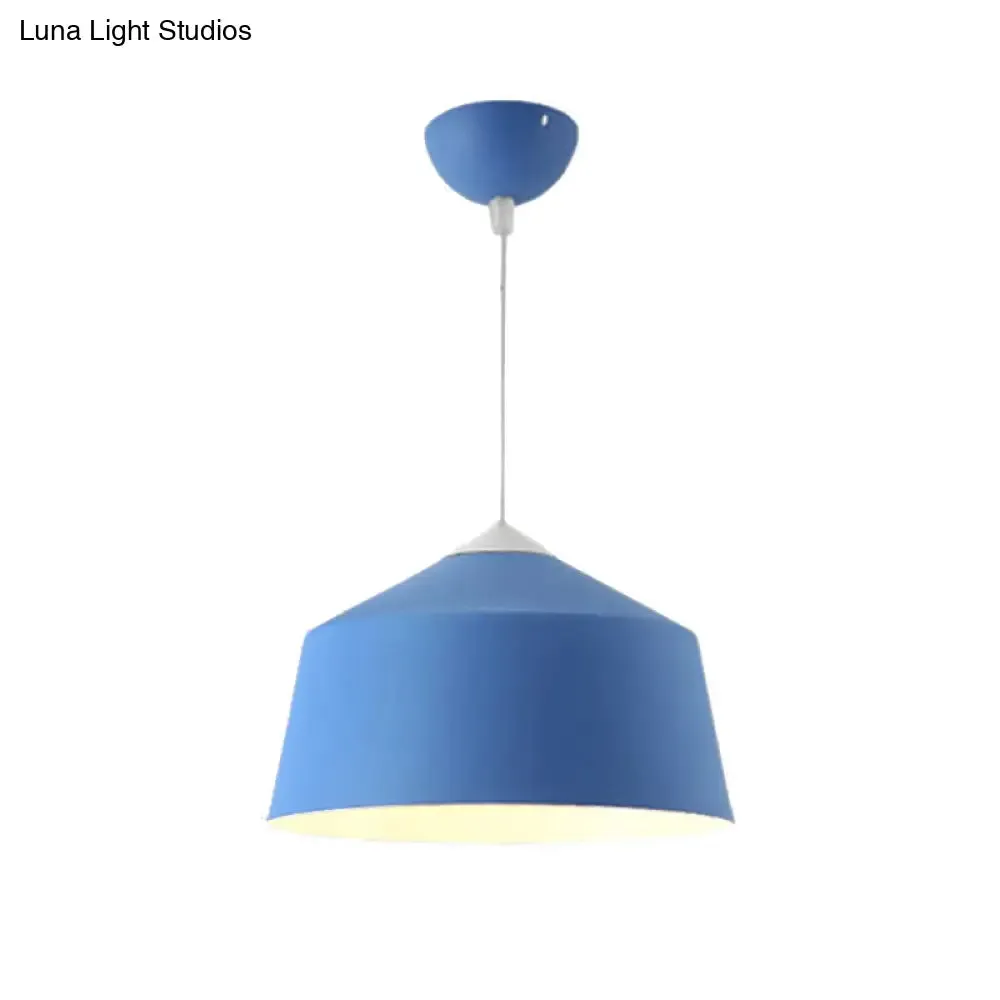 Nordic Metal Dome Pendant Light - 1-Light, Black/Grey/Pink Hanging Ceiling Lamp