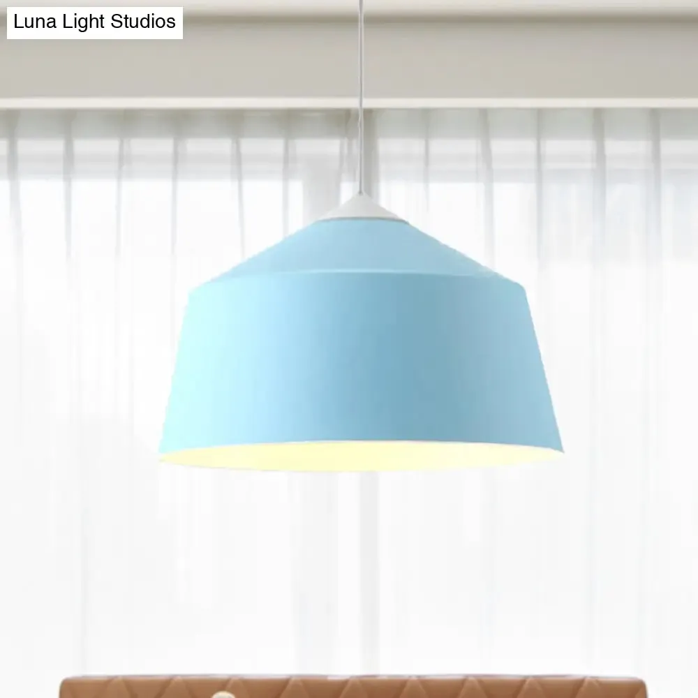 Nordic Metal Dome Pendant Light - 1-Light, Black/Grey/Pink Hanging Ceiling Lamp