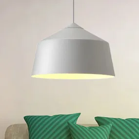 Nordic Metal Dome Pendant Light - 1-Light, Black/Grey/Pink Hanging Ceiling Lamp