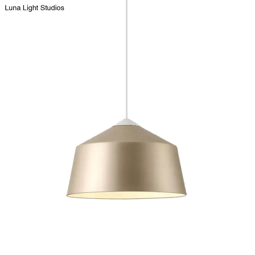 Nordic Metal Dome Pendant Light - 1-Light, Black/Grey/Pink Hanging Ceiling Lamp
