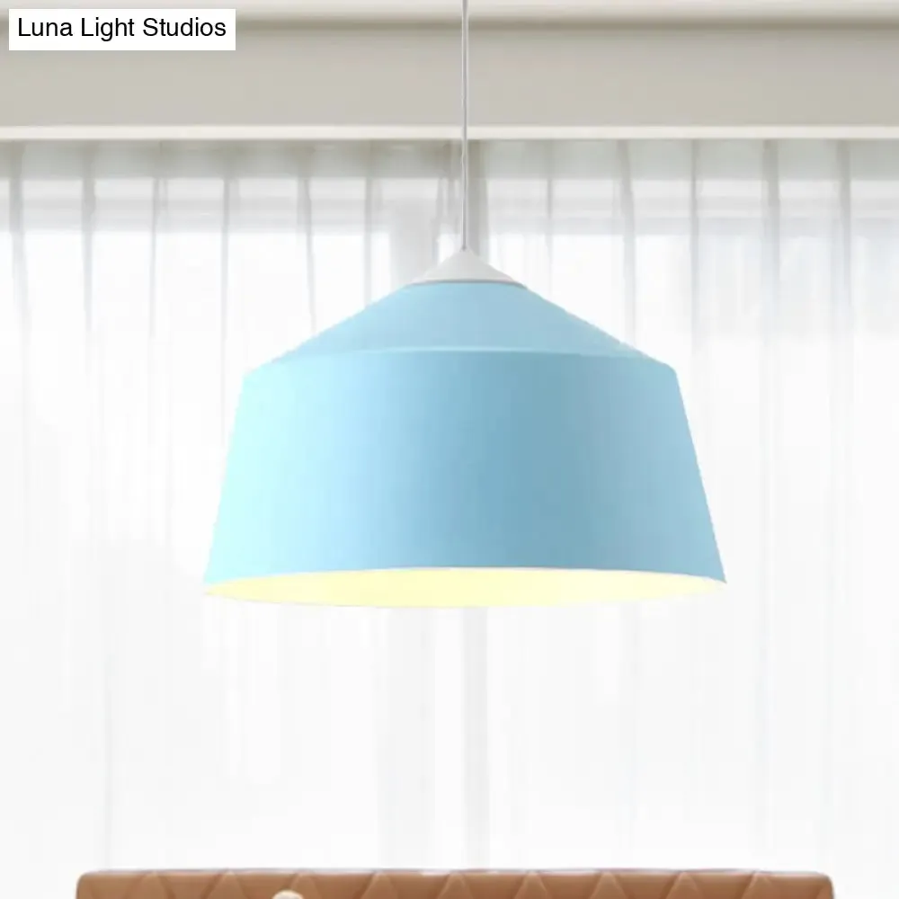 Nordic Metal Dome Pendant Light - 1-Light, Black/Grey/Pink Hanging Ceiling Lamp
