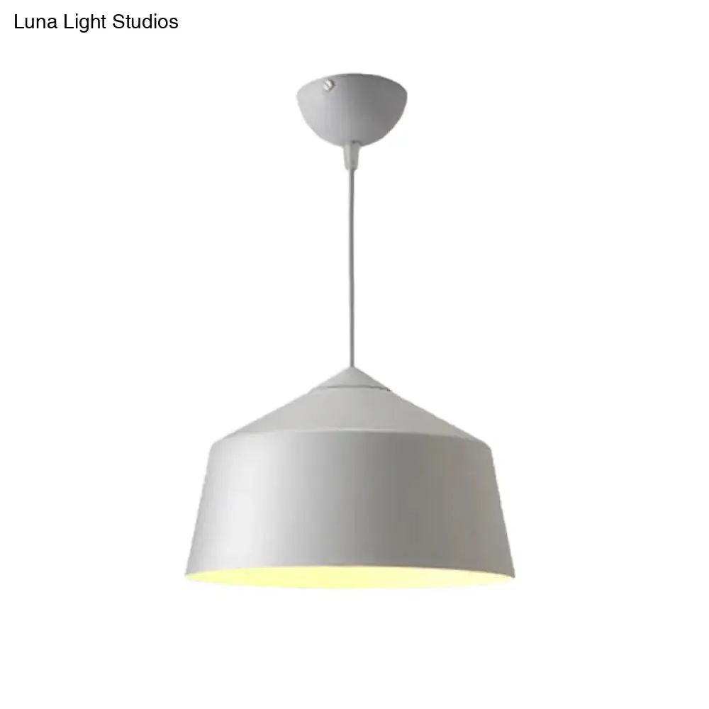 Nordic Metal Dome Pendant Light - 1-Light, Black/Grey/Pink Hanging Ceiling Lamp