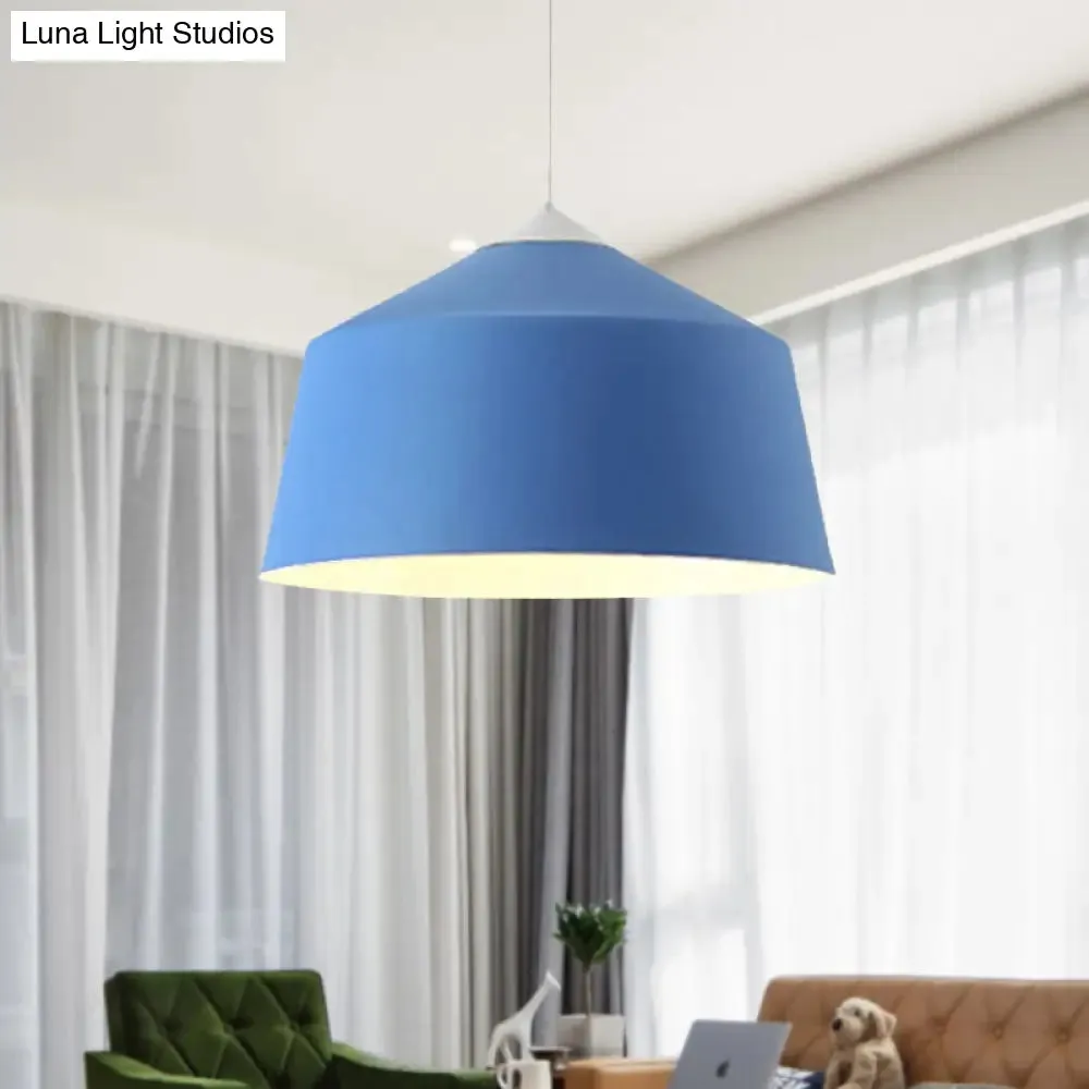 Nordic Metal Dome Pendant Light - 1-Light, Black/Grey/Pink Hanging Ceiling Lamp